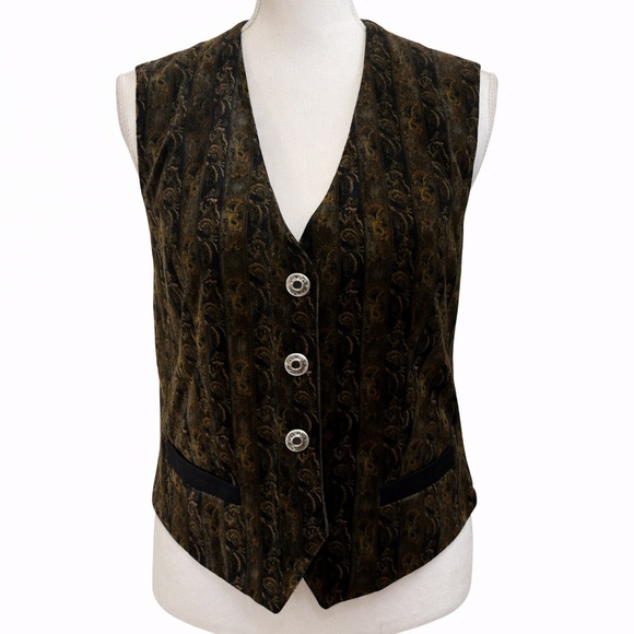 Vintage W. Germany Vest Trachtenmoden Alpentraum Prost Babe 🍻 Alpine Boho Chic - Picture 1 of 5